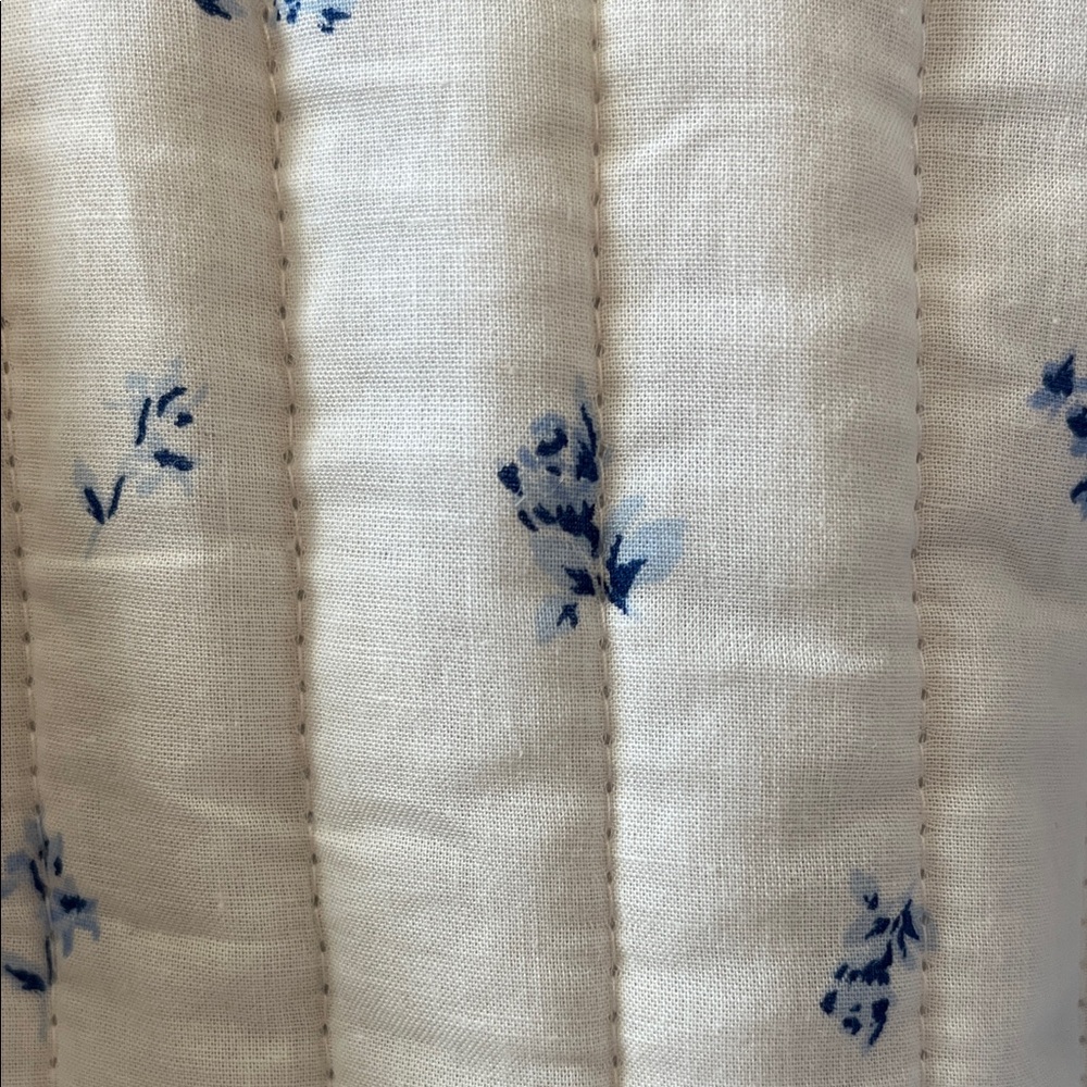Japna Blue and White Quilted Vest - Picture 11 of 11